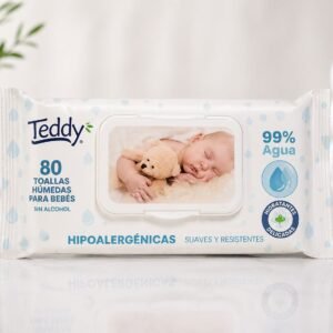 Toalla Húmeda Teddy 99% Agua 80 unidades